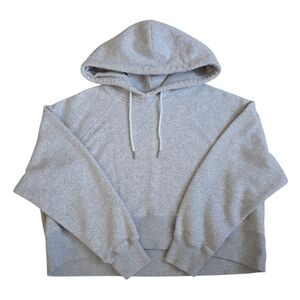 Abercrombie & Fitch Woman's Cropped Light Gray Hoodie XL